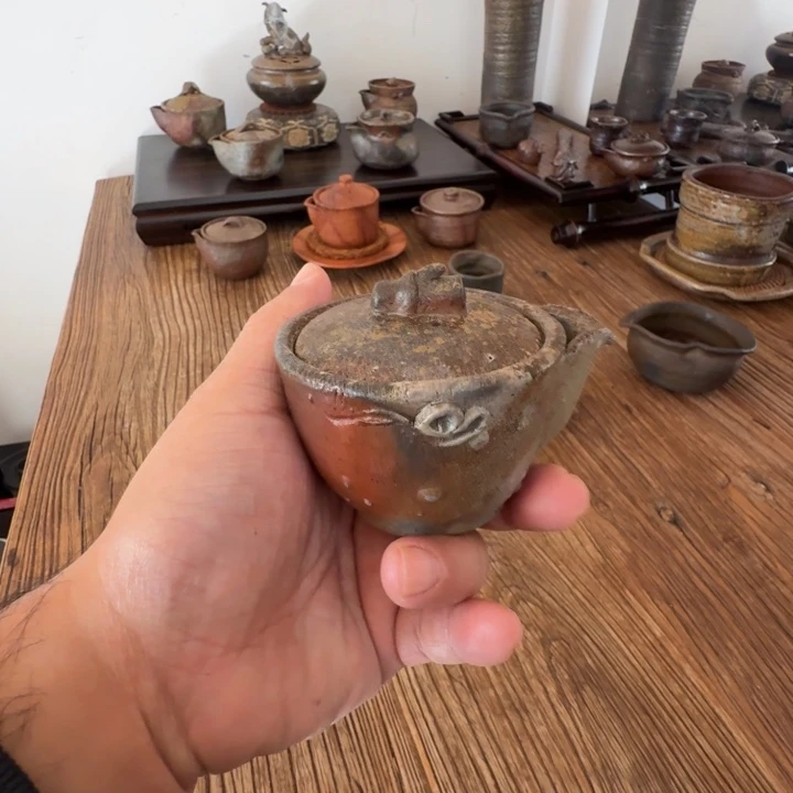 冢光窑备前烧宝瓶