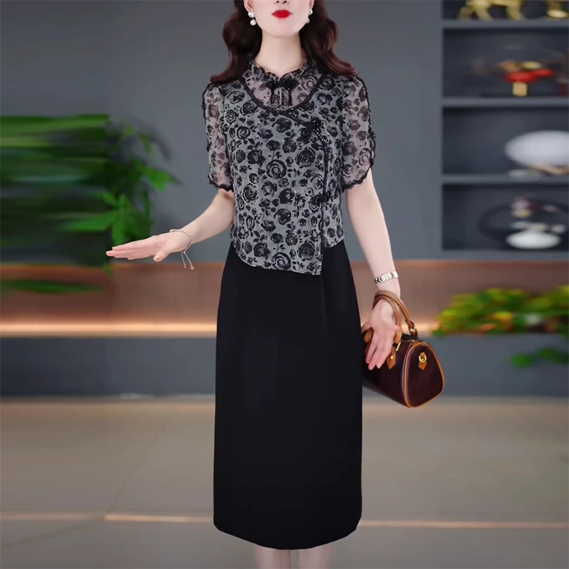 夏季修身显瘦洋气大气减龄时尚连衣裙女款爆款2025新款高级感轻奢