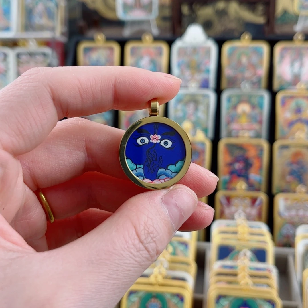 吊坠虚空眼睛法器 纯手绘