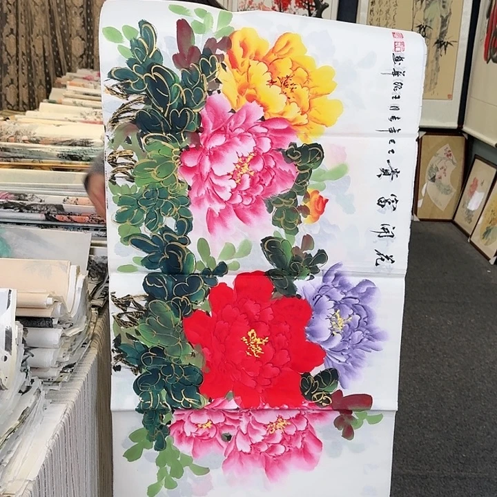 纯手绘国画作品好看三尺