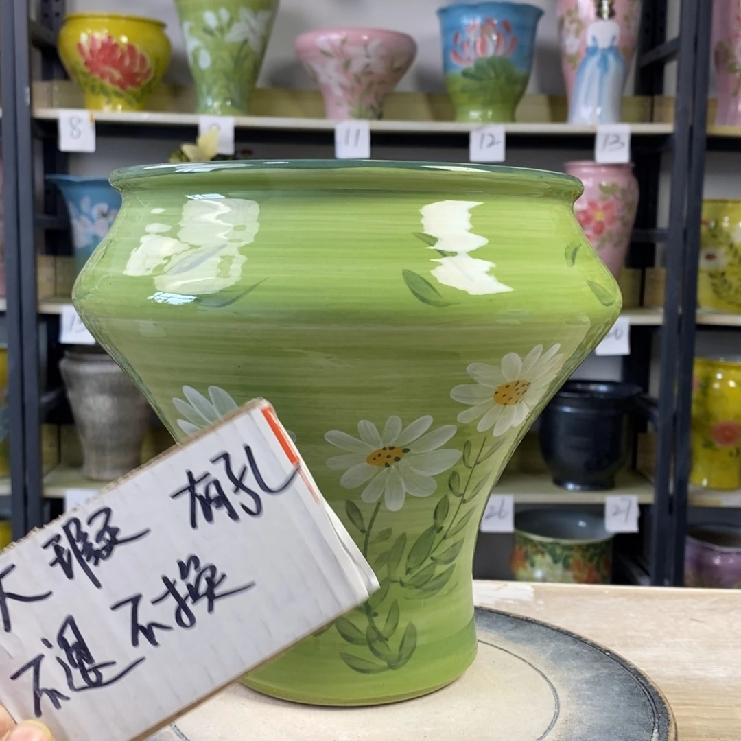 景德镇手工手绘陶瓷花盆