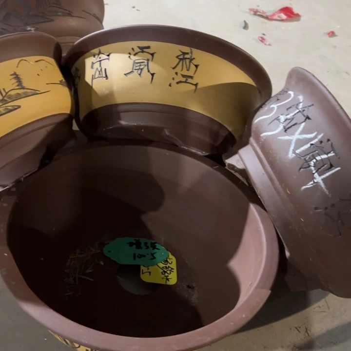 紫砂花盆       100-5。 33-14