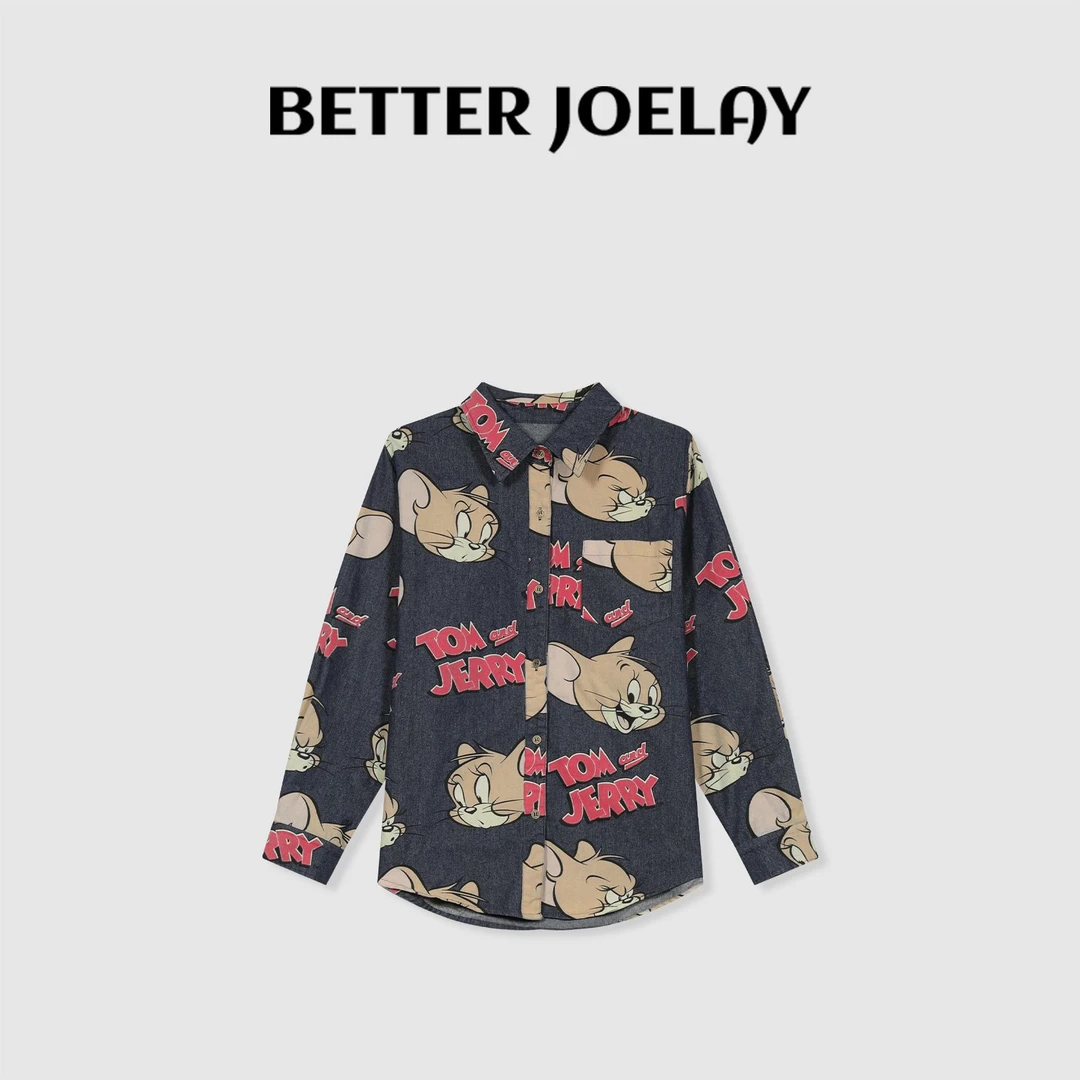BETTER JOELAY -【顽皮杰瑞】衬衫宽松时尚卡通潮流可爱休闲Z0686