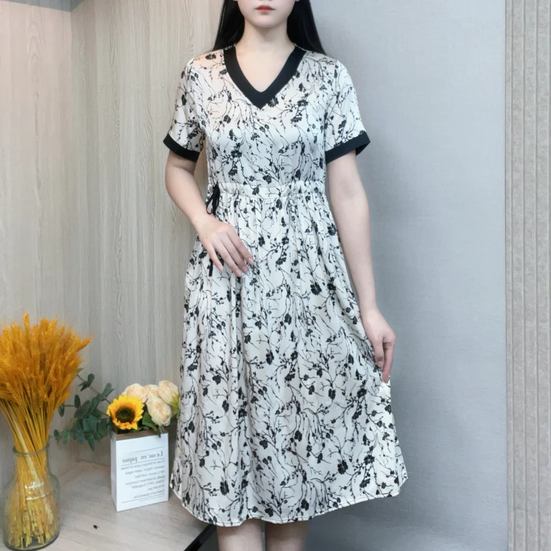 0526简约舒适新款连衣裙洋气百搭中长款新款