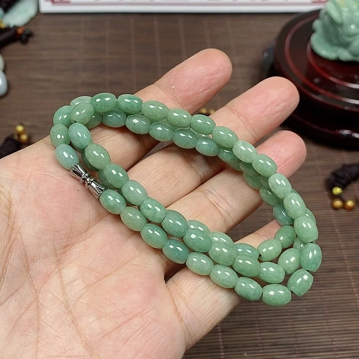 颈饰未镶嵌翡翠天然翡翠玉A货配证书