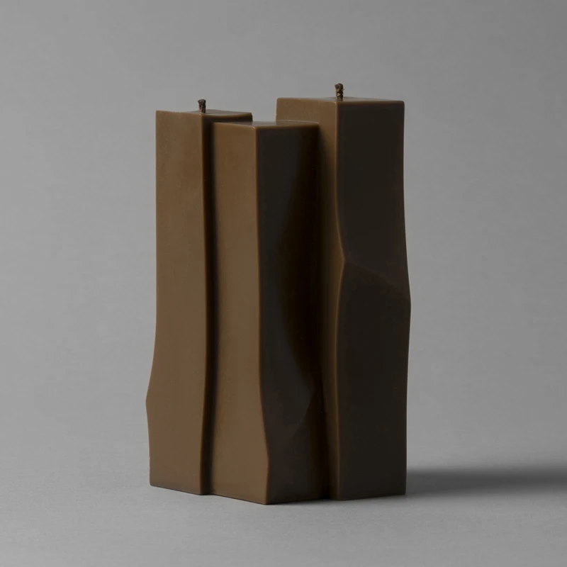 Soapmen 竖条型蜡烛香薰蜡烛雕塑大豆蜡手工持久氛围家居熏香摆件