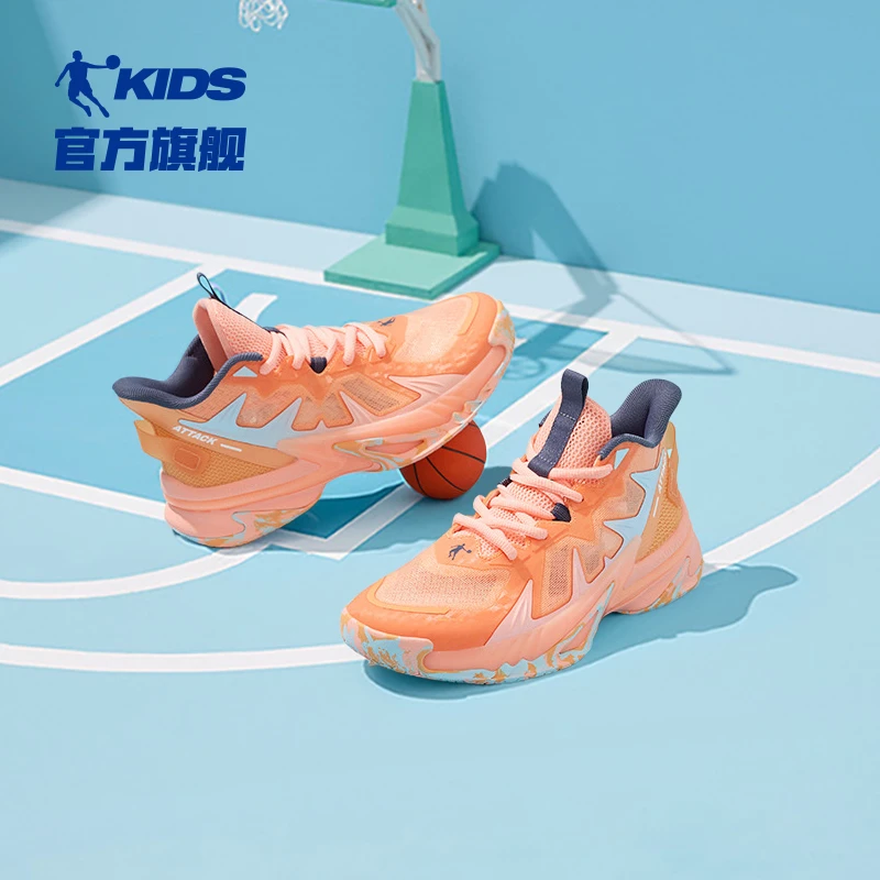 乔丹童鞋儿童篮球鞋透气mono纱2025夏季新款防滑中大童男童运动鞋