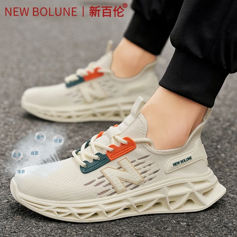 新百伦男鞋夏季透气休闲百搭网面运动鞋男士软底减震跑步潮鞋N771