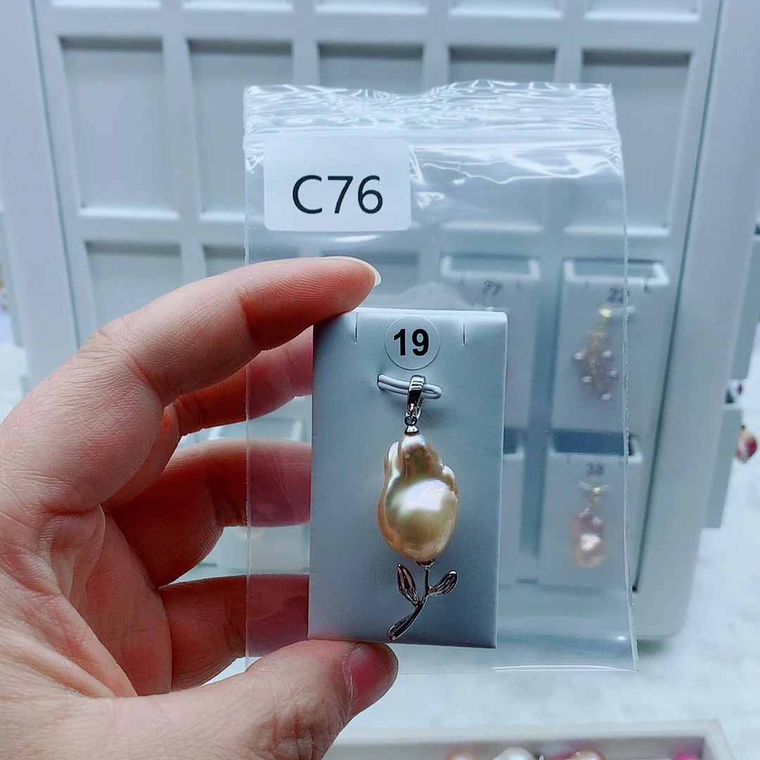 吊坠(不含链)淡水珍珠合金