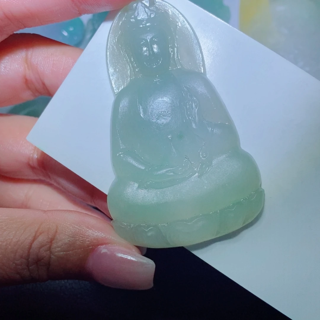 明***活定制翡翠未镶嵌吊坠