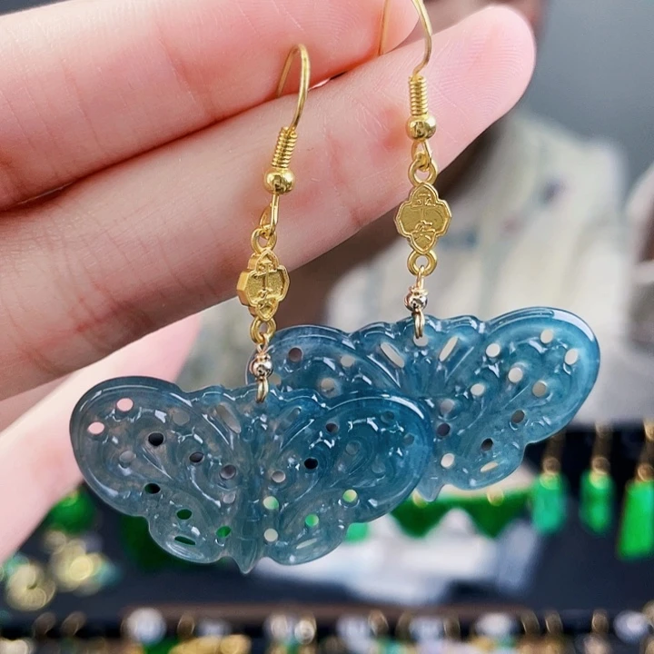 翡翠耳饰未镶嵌饰品