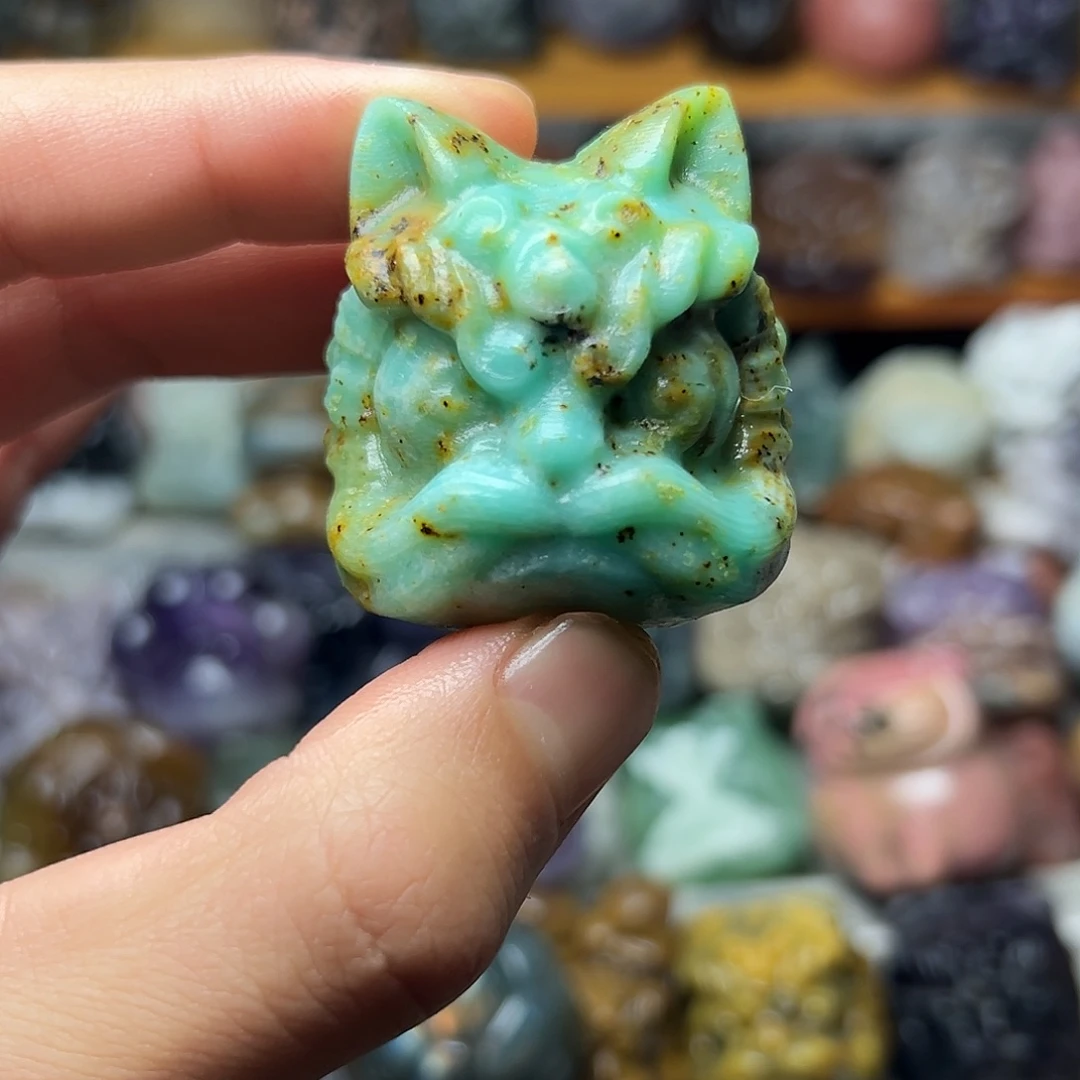 石材醒狮小白凤凰松