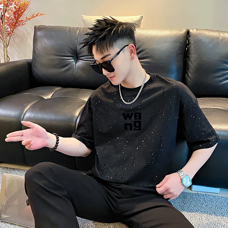 夏季男士潮牌时尚短袖T恤2025新款爆款男装半袖潮牌上衣男款体恤