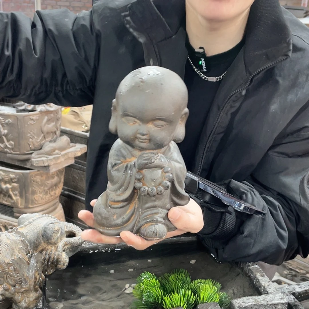 人造石小沙弥孤品捡漏