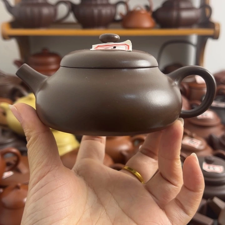 茶壶紫砂160cc紫泥半手