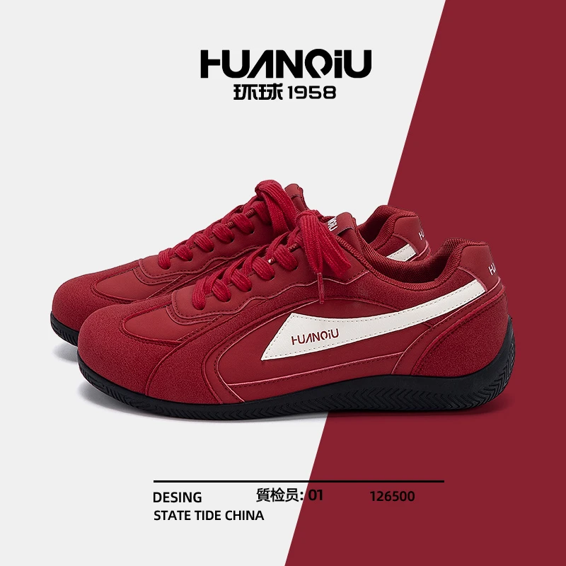环球爆款男鞋赛车鞋2025秋季新款百搭简约时尚德训鞋潮流时尚板鞋