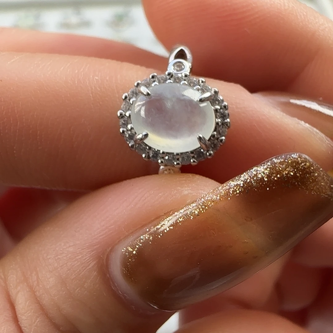 翡翠银S925镶嵌戒指