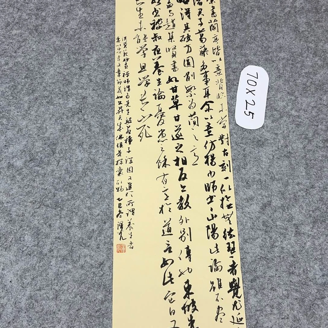 书法国展书家廖老师70×25