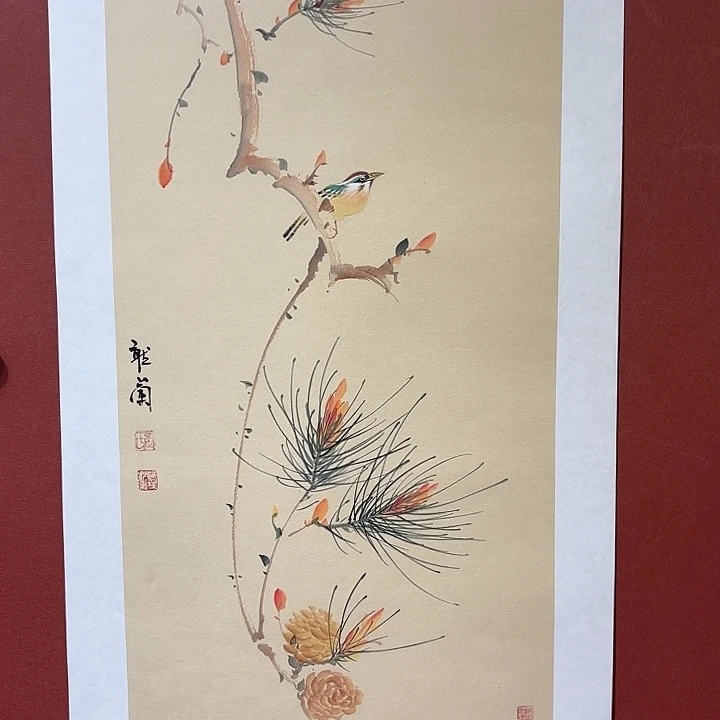 国画听兰老师花鸟