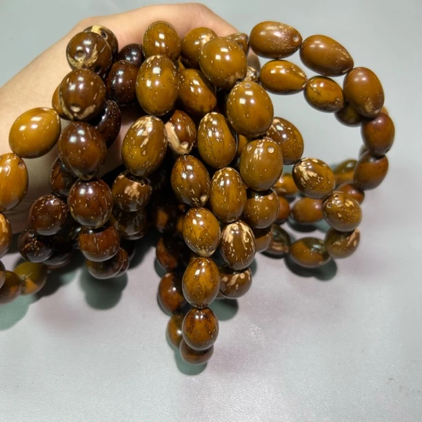 F122 紫金鼠枣珠 卡12-13mm 单圈手串（多样性发其一）