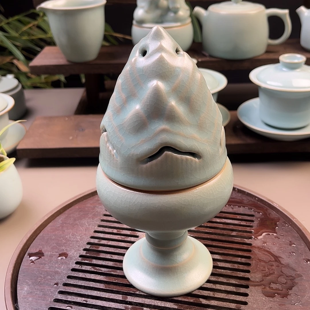 原矿仿古釉博山炉