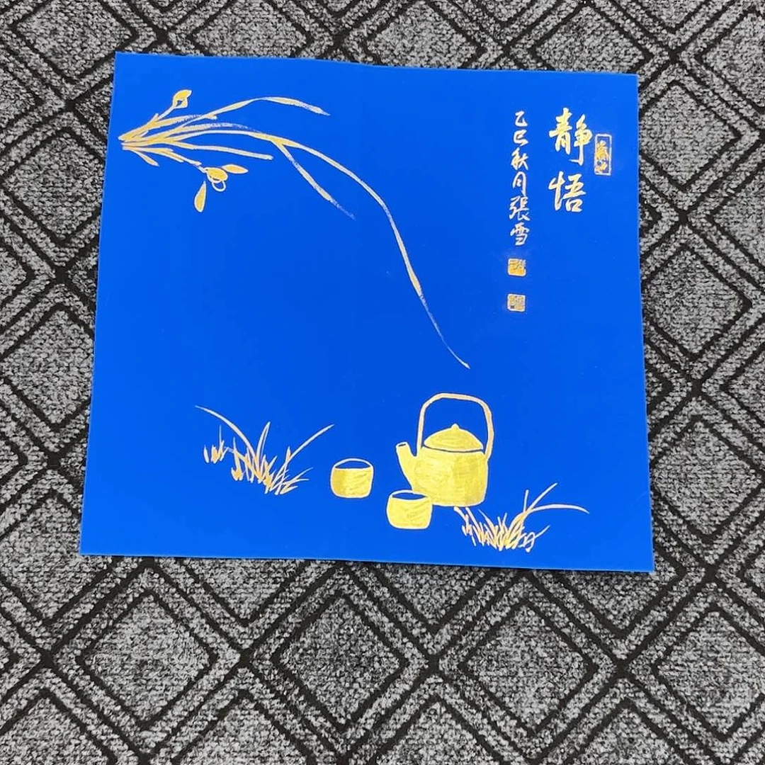 国画张雪老师三尺花鸟作品旭