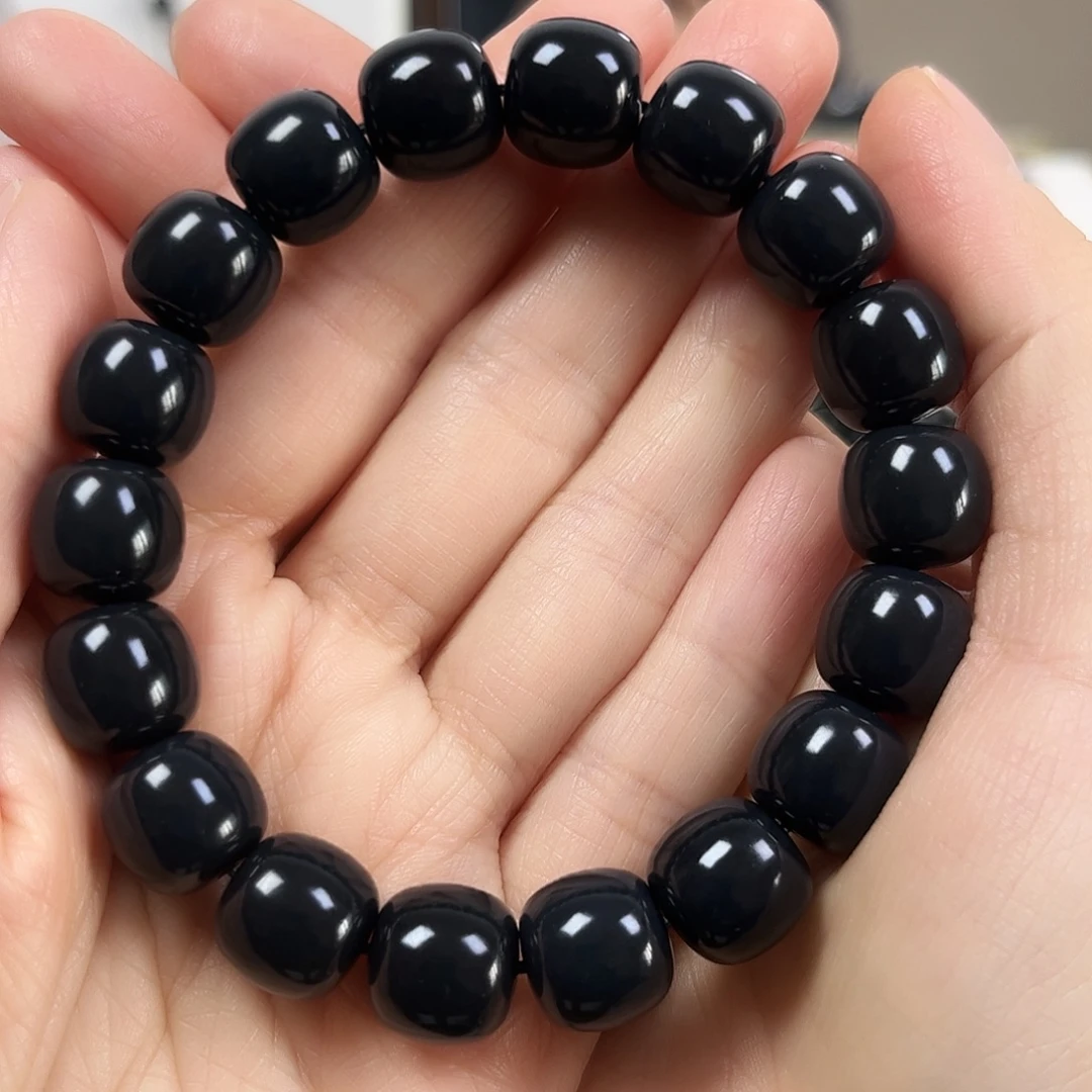 和田玉未镶嵌手串卡12老形珠货头