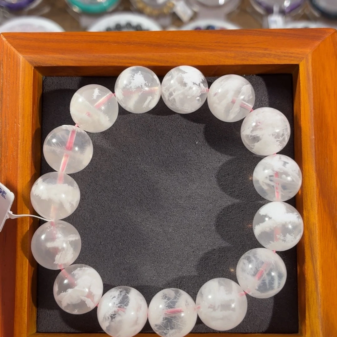 未镶嵌手链水晶粉雪花幽灵14+