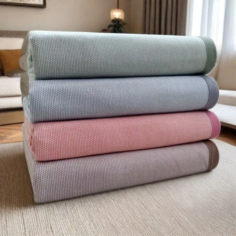 【纯色】加厚纯棉老粗布凉席单件三件套厚实耐磨不起球不褪色