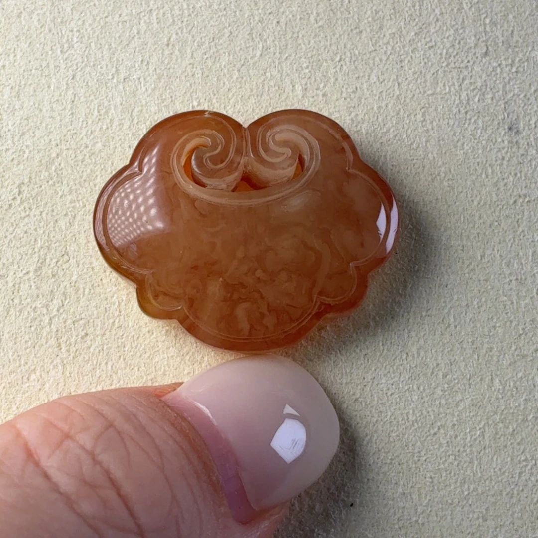 琥珀未镶嵌裸石平安锁