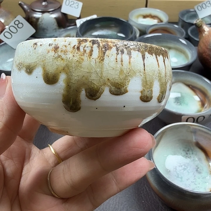 手工手作柴烧主人杯