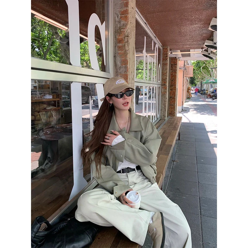 时尚套装女2025秋季新款洋气质显瘦穿搭一整套短外套阔腿裤两件套