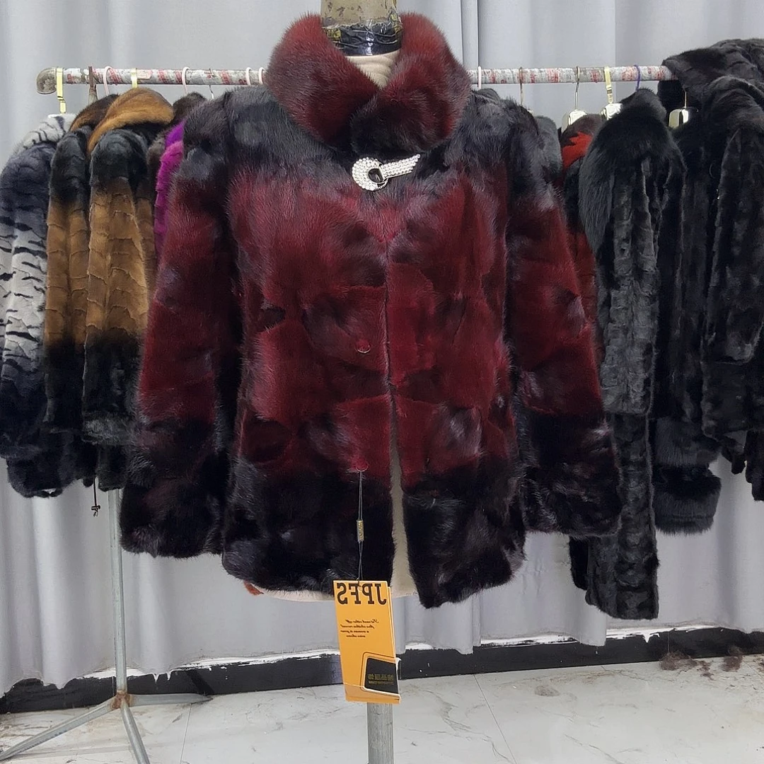 水貂拼貂真皮真毛