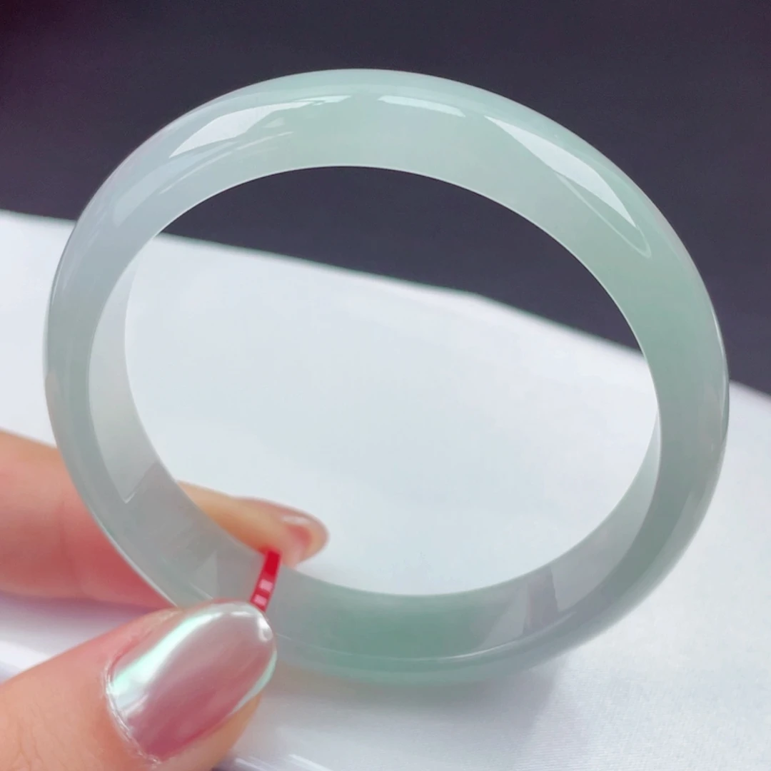 翡翠未镶嵌手镯53圈口