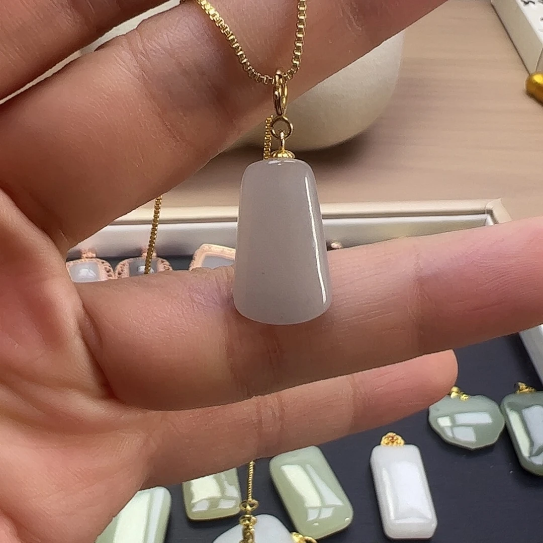 和田玉银S925镶嵌颈饰