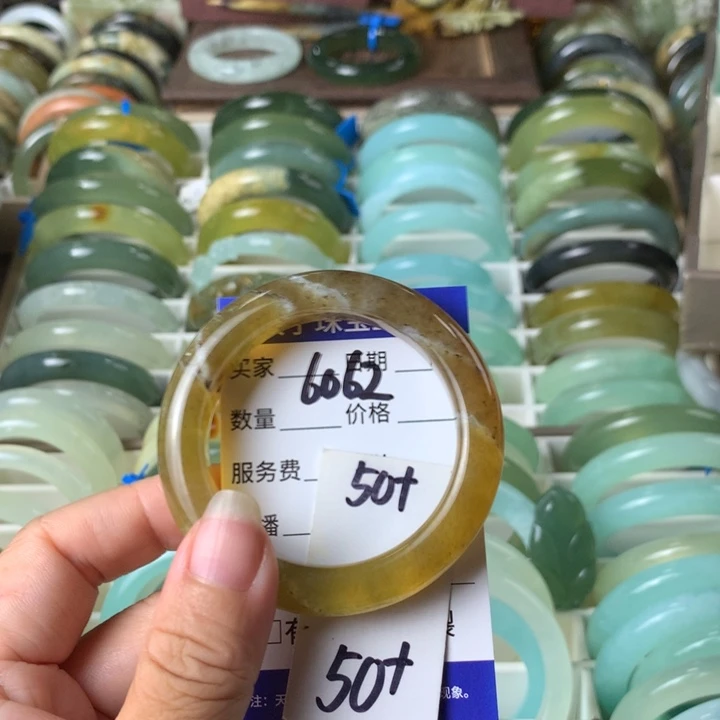 未镶嵌蛇纹石玉手镯6062