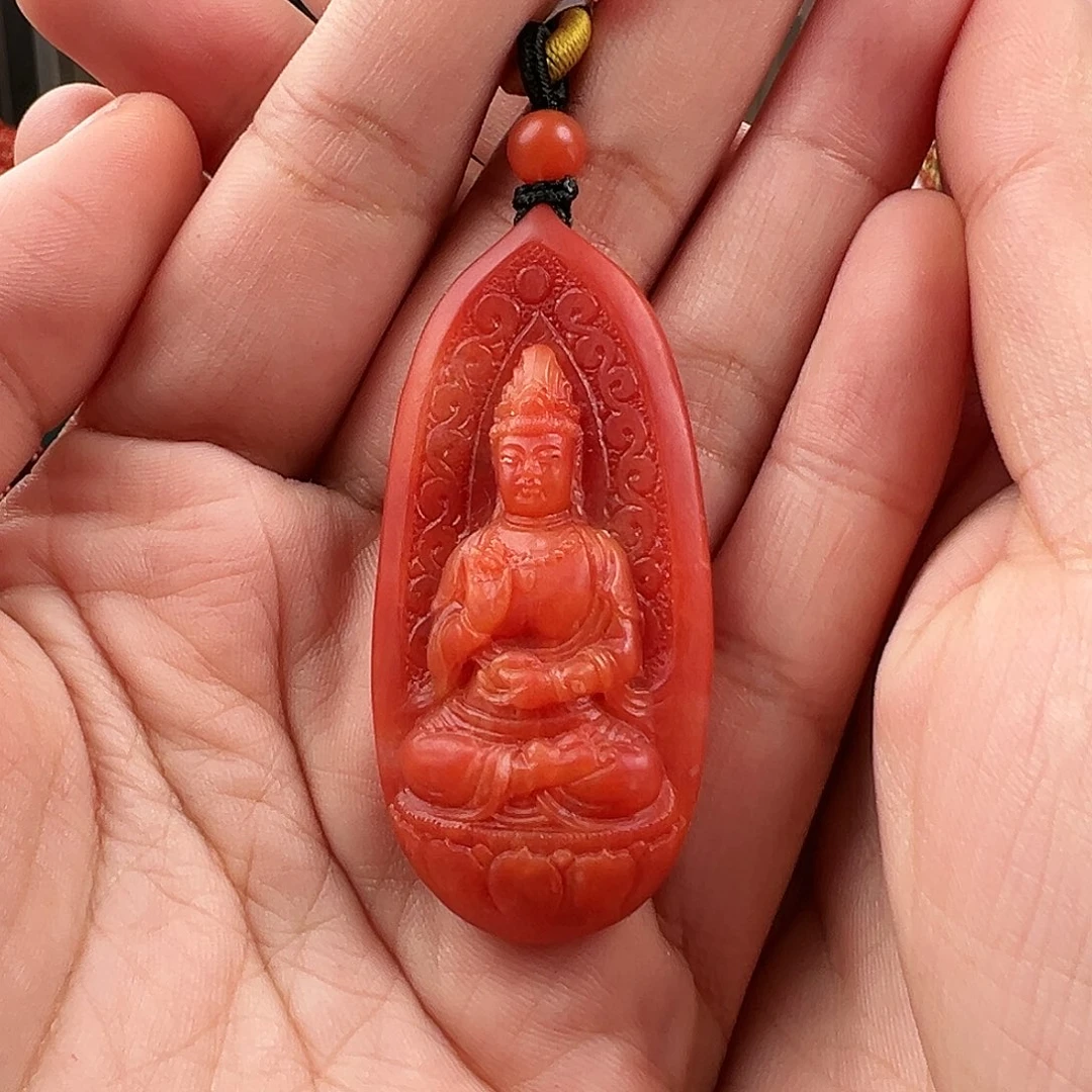 南红玛瑙吊坠未镶嵌