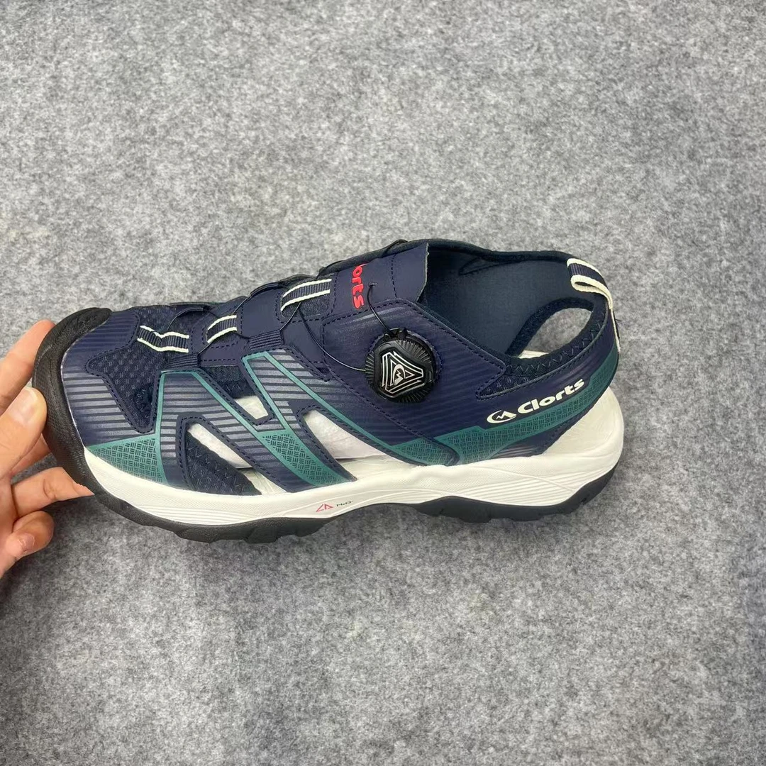 外贸高端夏季凉鞋防滑耐磨旋转纽扣涉水鞋