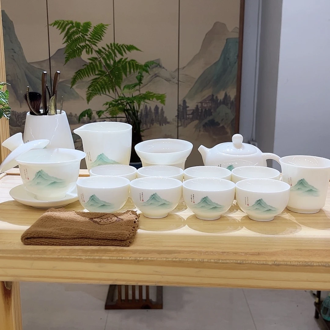 【都彩】又见青山羊脂玉瓷21头