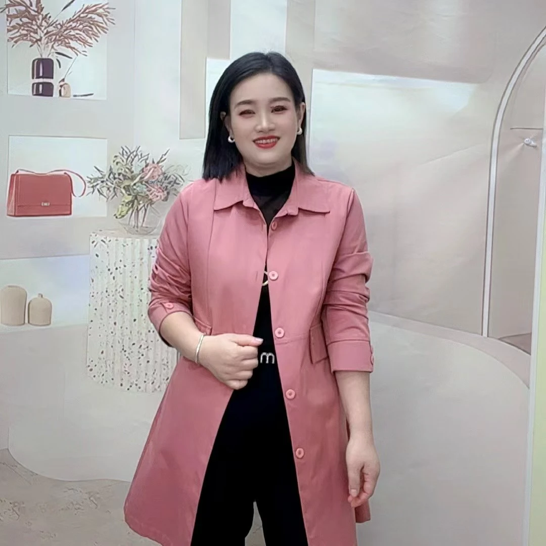 《清货》秋季时尚简约时尚百搭口袋款风衣外套