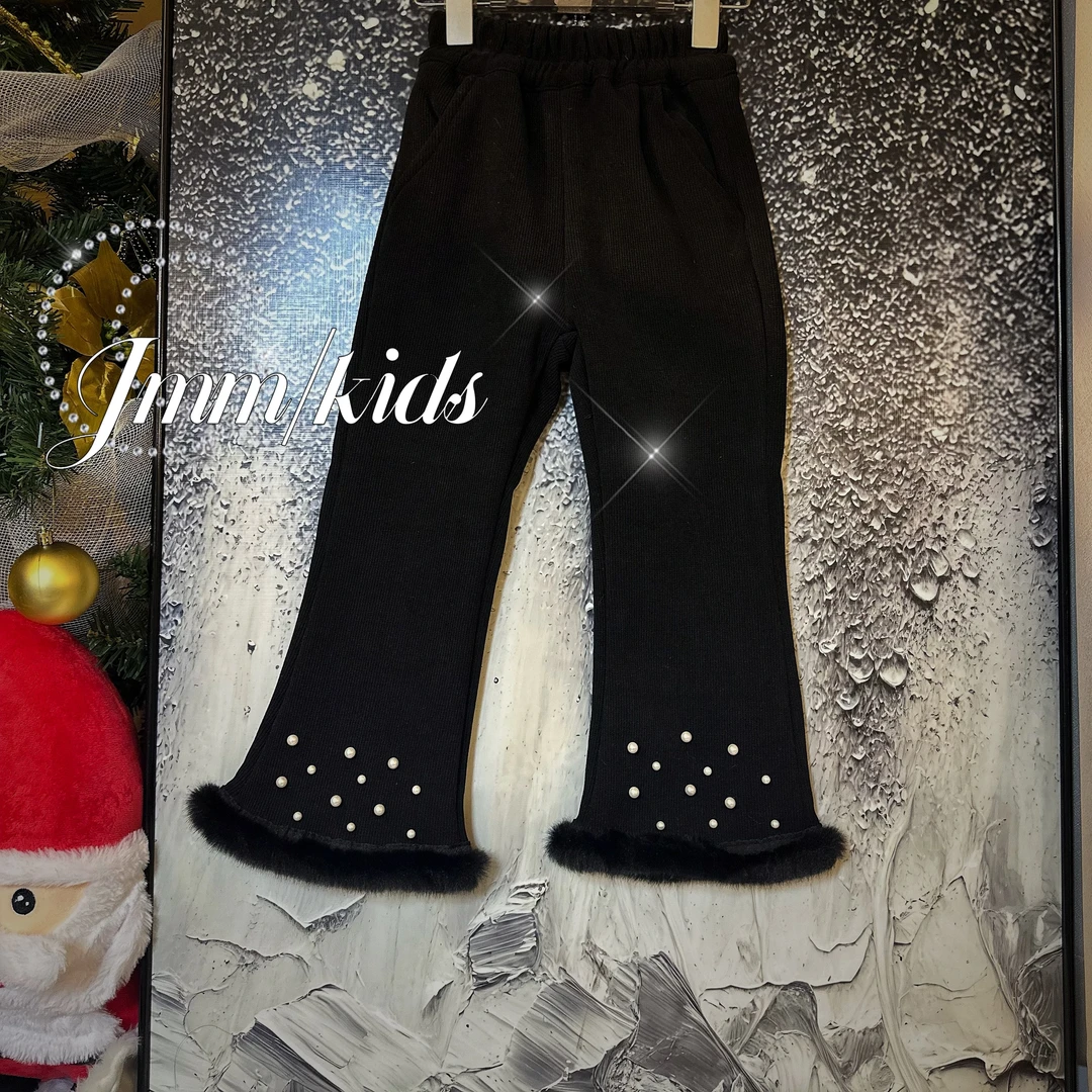 【秋冬款】D077女童秋冬加厚裤子时尚洋气保暖外穿长裤