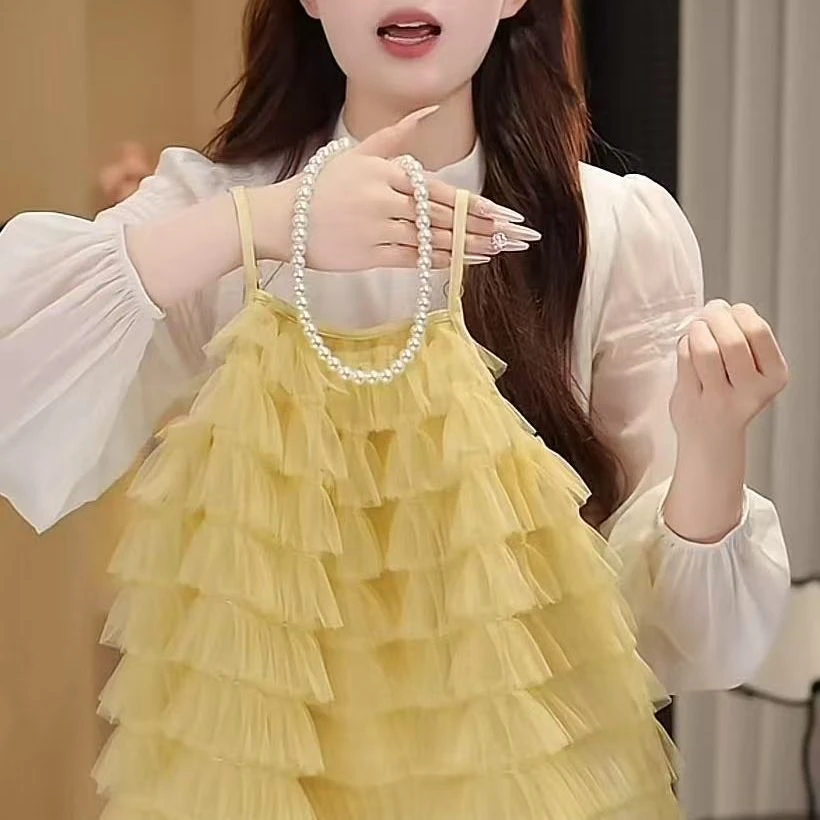 品质精选【断码】女童连衣裙夏季爆款网纱吊带蓬蓬新款公主裙海边度