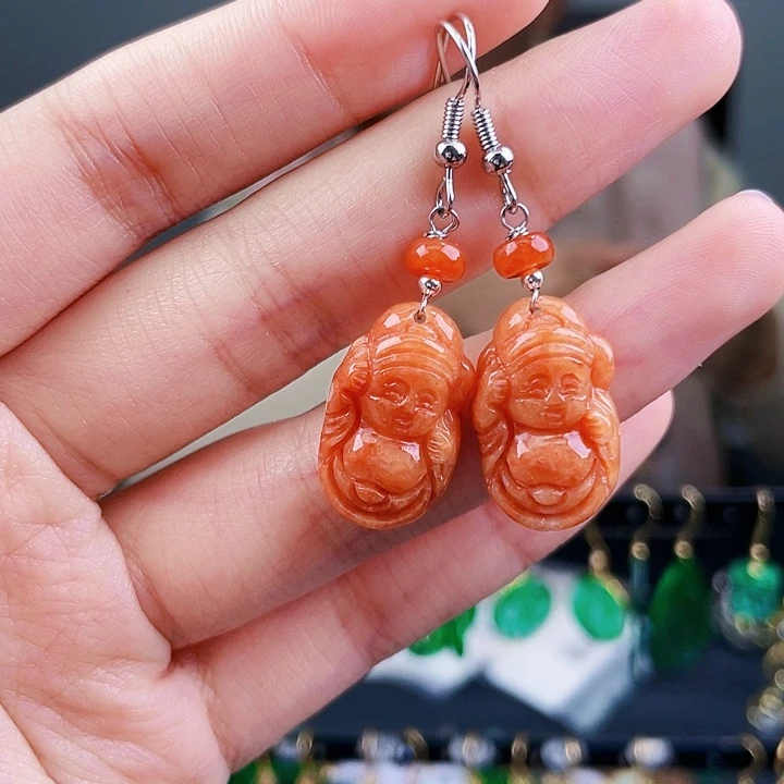 翡翠耳饰未镶嵌饰品