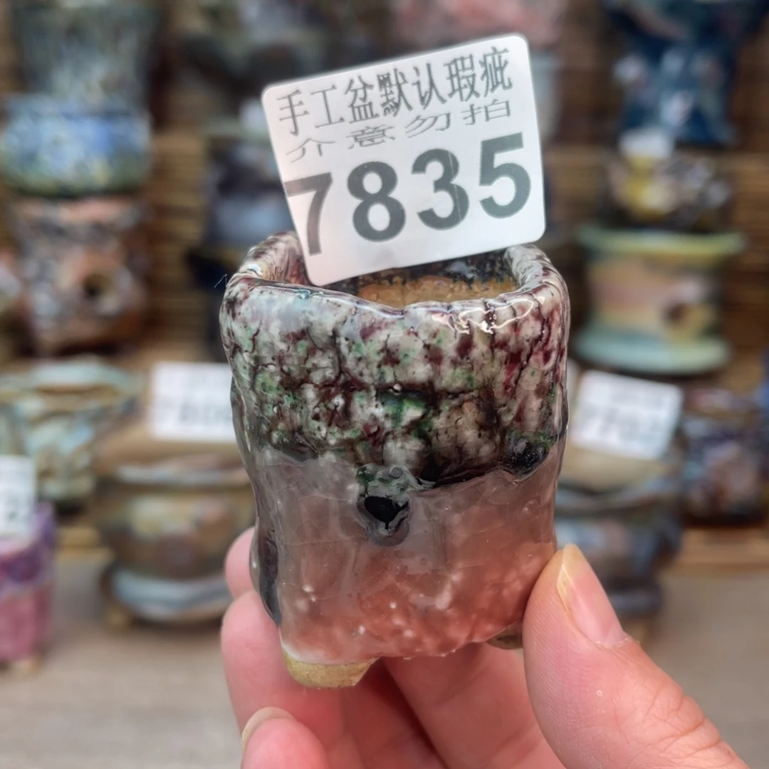 手工花盆默认瑕疵完美者勿拍