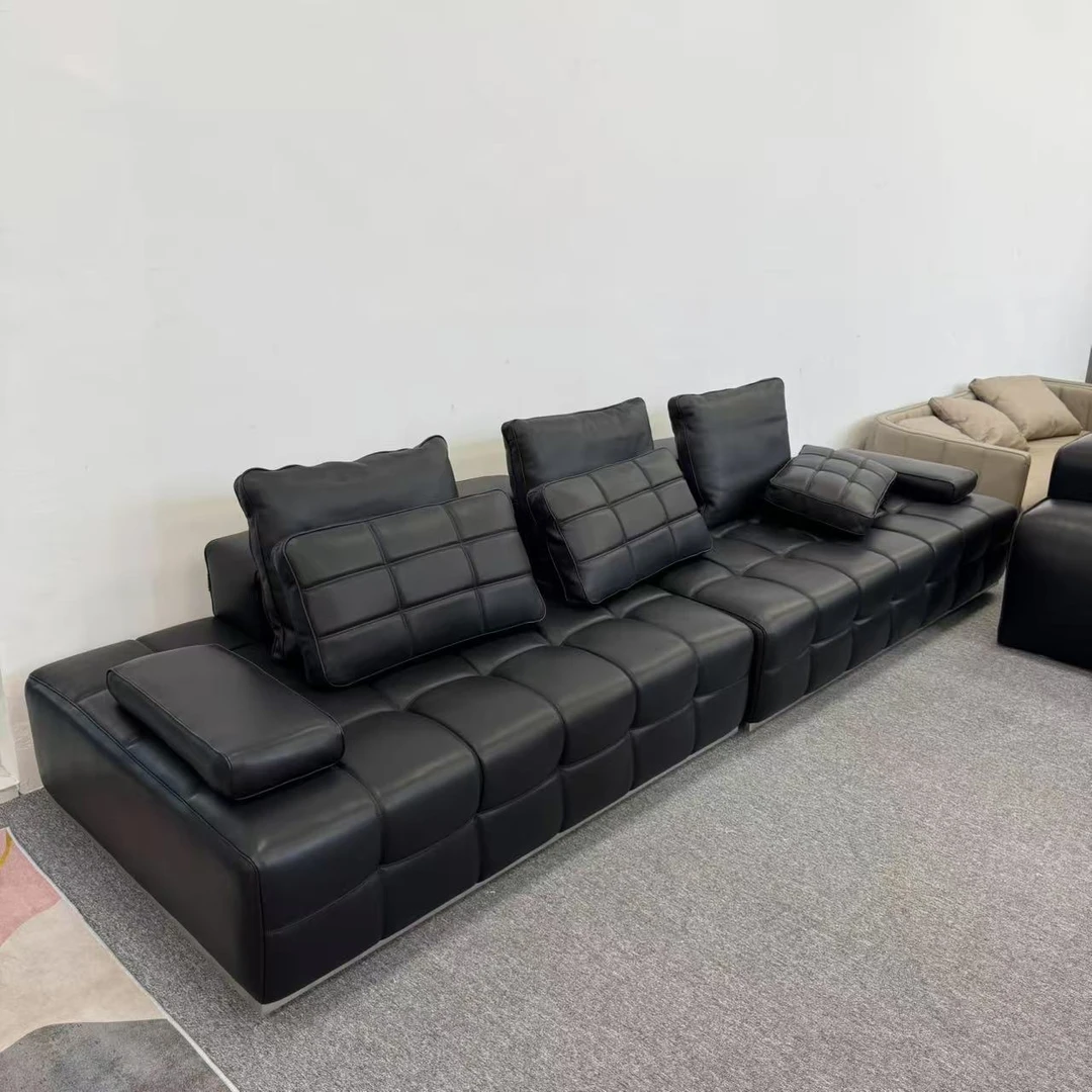 劳伦斯全真皮皮沙发110深度【不包安装】库存尾货（八楼）