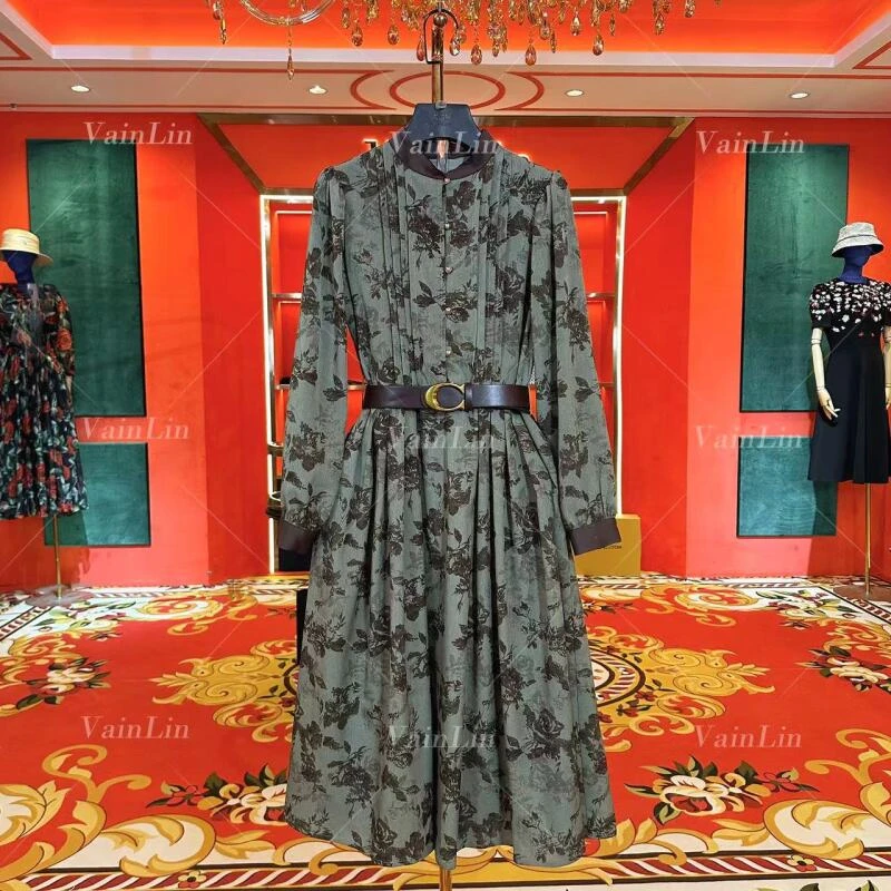 【露露】法恩琳法式设计师定制款显瘦优雅轻奢连衣裙 0103