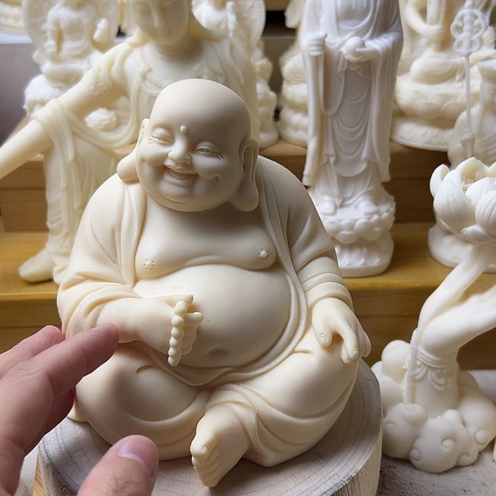 叶***）藤弥勒14公分摆件➕赠品底座