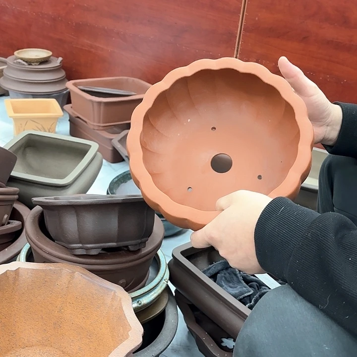 紫砂花盆紫砂的颜色很漂亮