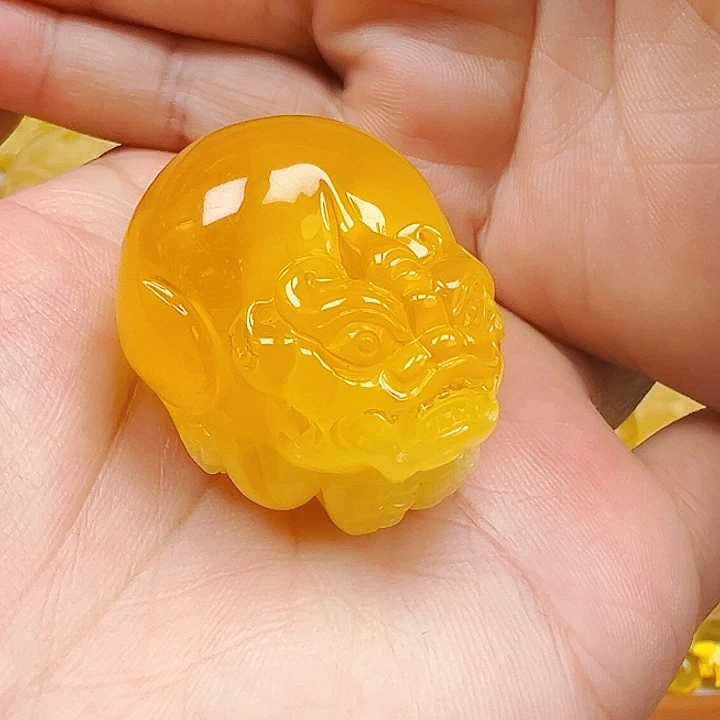 裸石琥珀未镶嵌蜜蜡貔貅