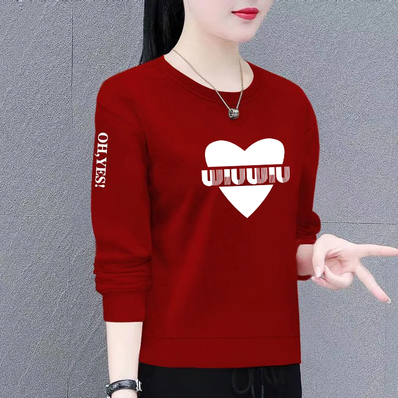 春秋季时尚减龄新款百搭卫衣女韩版洋气宽松显瘦圆领套头上衣女装